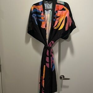 Floral Satin Long Robe